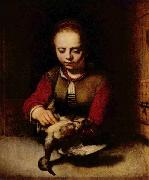 FABRITIUS, Carel Young Girl Plucking a Duck France oil painting artist
